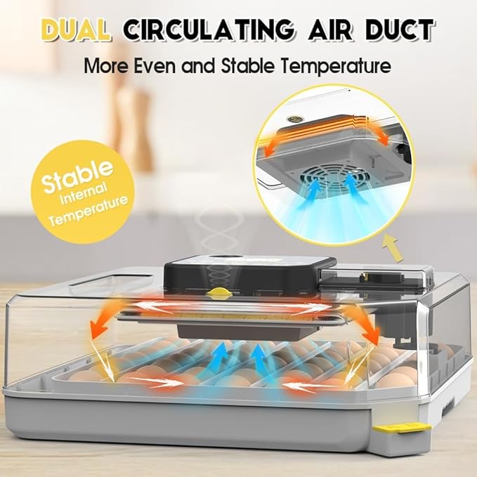 Automatic 48-Egg Incubator for Breeders, Sensor-Based Precise Humidity & Temp - Image 4