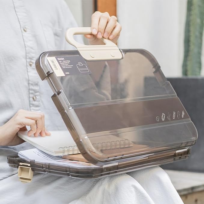 Portable File Box Clear Waterproof Document Storage Box - Image 7