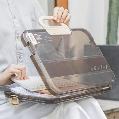 Portable File Box Clear Waterproof Document Storage Box - Image 7