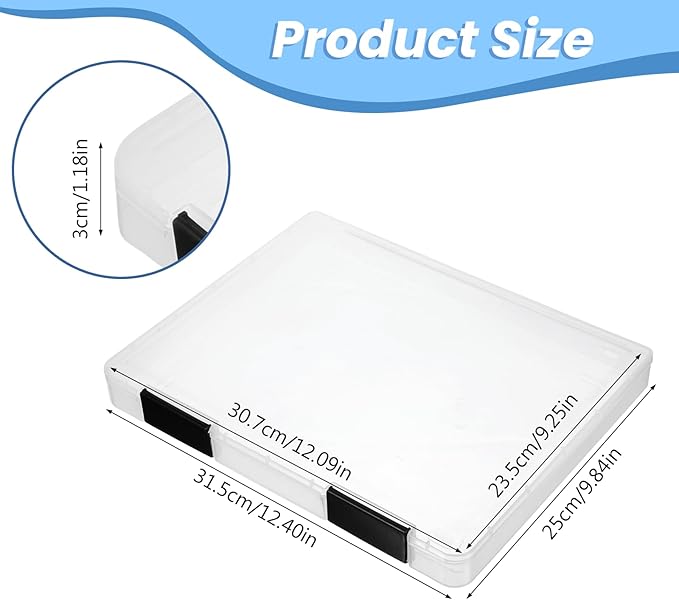 6 Pcs Clear A4 File Box Document Plastic Storage Box Paper Plastic Case Board - Image 2
