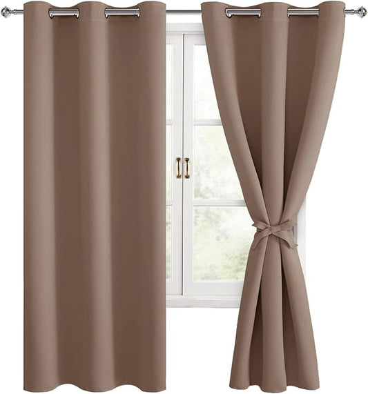 Hiasan Blackout Curtains for Bedroom, 42 x 63 Inches Length by Hiasan