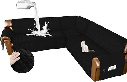 Arfntevss Waterproof Sectional Couch Covers L Shape Washable Velvet Sofa Cover by Arfntevss