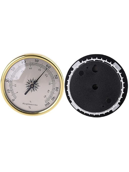 72mm Round Analog Hygrometer Gold Humidity Meter Gauge No Battery Needed - Image 3