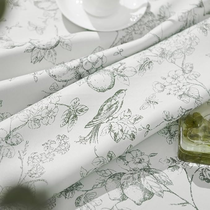 jinchan 95% Blackout Floral Curtains 96 Inches Long, Printed Flower Sage Green - Image 6