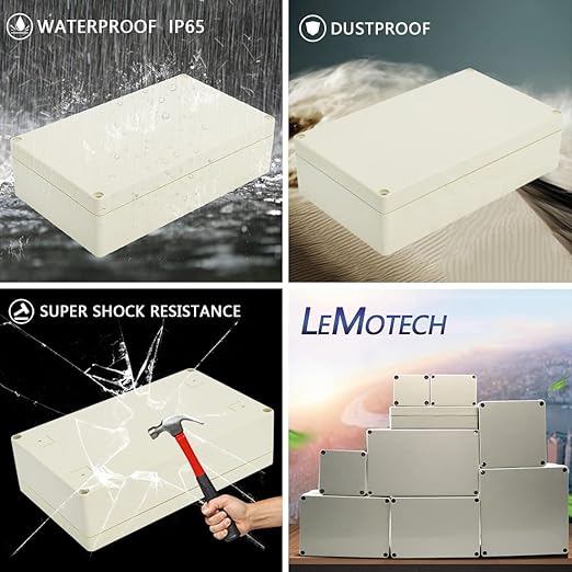 LeMotech Waterproof Dustproof IP65 ABS Plastic Junction Box Universal Electric - Image 7