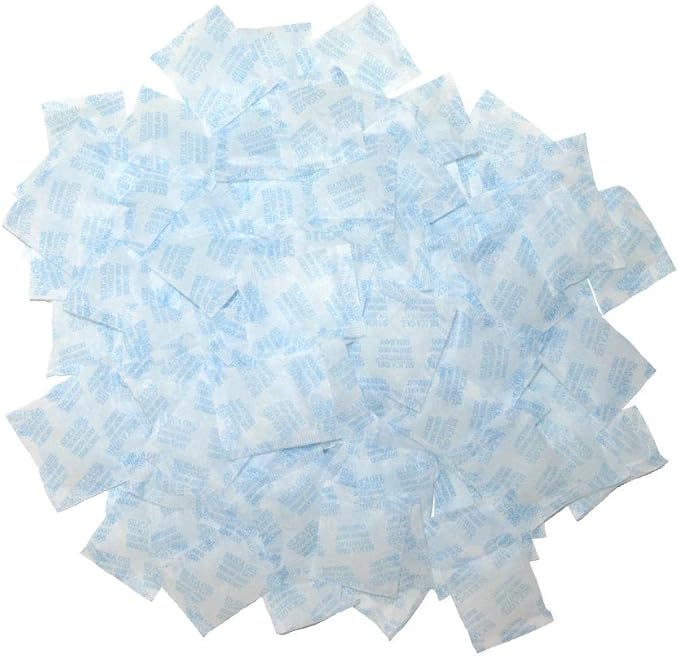 Premium Silica Gel Desiccant Packs 1 Gram 100 Packets Moisture Absorbers by Sohler