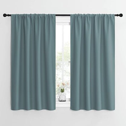 NICETOWN Greyish Blue Blackout Curtains Panels by NICETOWN