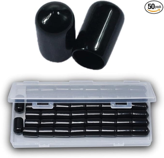 Acocony 3/8 Inch Rubber Cap Round 9.5 mm Rubber End Caps PVC Flexible Protector by Acocony