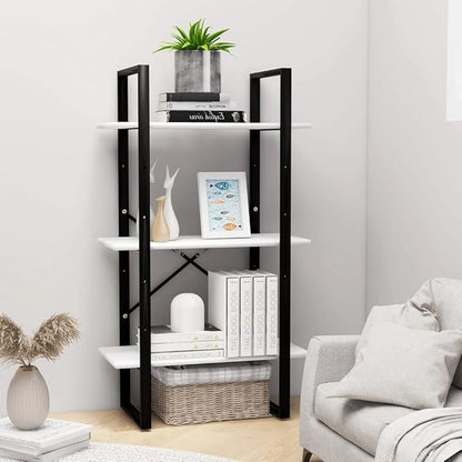 White Medium Storage Shelf 41.3 in Tall Rectangular Bookcase, 11.8 x 23.6 in by Unknown