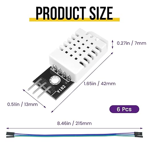 6Pcs DHT22/AM2302 Digital Temperature Humidity Sensor Module - Image 2