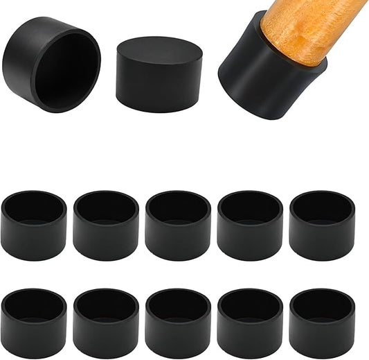 1-3/8" Silicone Chair Leg Floor Protectors, Rubber Chair Leg Caps, Non-Slip by EASYEAH