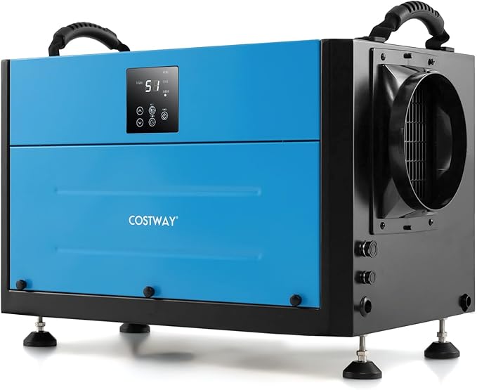 COSTWAY 155 PPD Commercial Dehumidifier, 1900 Sq.Ft Crawl Space Dehumidifier by COSTWAY