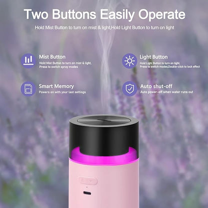 HODEMI Cordless Diffuser for Essential Oil, Portable Cool Mist Aromatherapy Car - Image 5