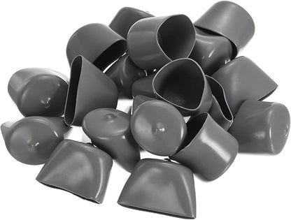 uxcell 20pcs Rubber End Caps 32mm ID Vinyl Cap Cover Screw Protectors Dark Grey - Image 4