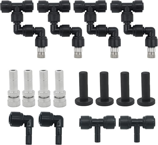 4 Pack Reptile Mister Nozzles，Reptile Misting Nozzles 1/4'', Reptile Fogger by GLSJA