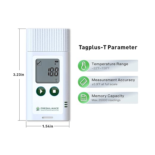 Freshliance USB Temperature Data Logger Recorder, Configurable LCD Digital - Image 3