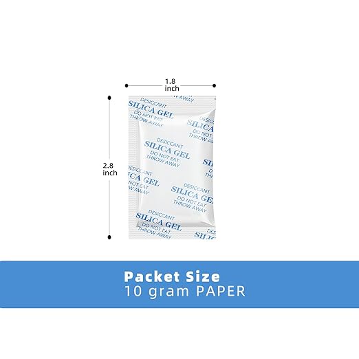 Silica Gel Packets, 10 Gram 10 Packs Dessicant Packets - Image 2