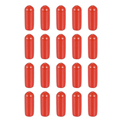 DMiotech 20 Pack 3/16" ID Red Screw Thread Protectors Rubber End Caps Bolt by DMiotech