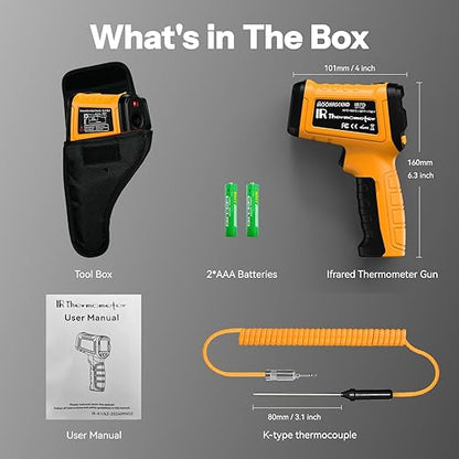 Infrared Thermometer Gun -58°F to 2732°F, IR Temperature Gun - Image 7