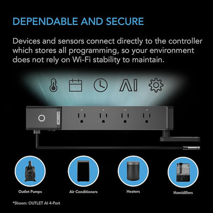 AC Infinity Outlet AI, Environment Controller, Smart WiFi Power Strip, - Image 6