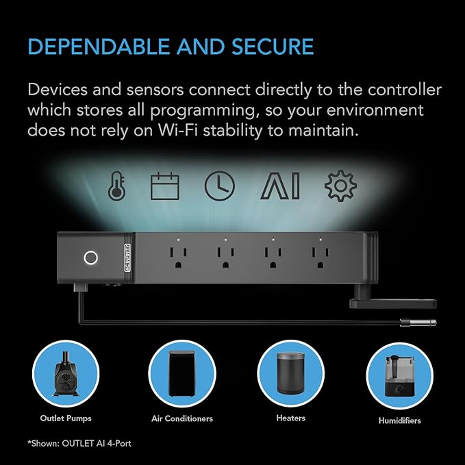 AC Infinity Outlet AI+, Environment Controller, Smart WiFi Power Strip - Image 6