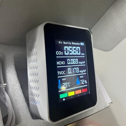 Air Quality Monitor, CO2 Monitor, 5in1 Indoor CO2 Detector Formaldehyde HCHO - Image 9