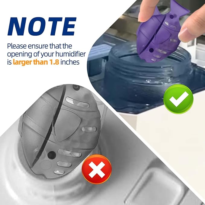 Humidifier Cleaner Fish, Tank Cleaning Cartridge, Purifies Water and Eliminates - Image 3