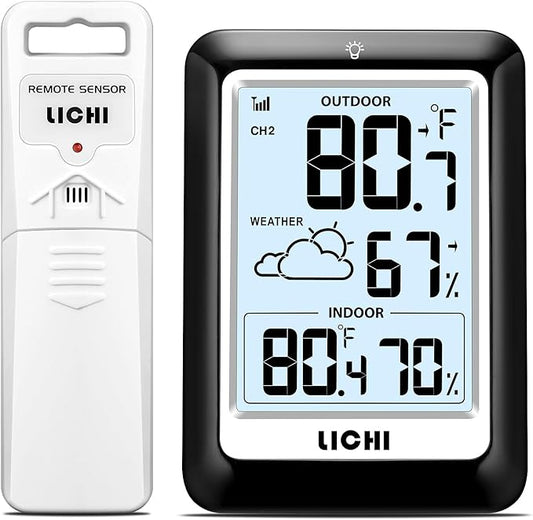 Indoor Outdoor Thermometer Wireless Weather Station, Internal External by Unknown