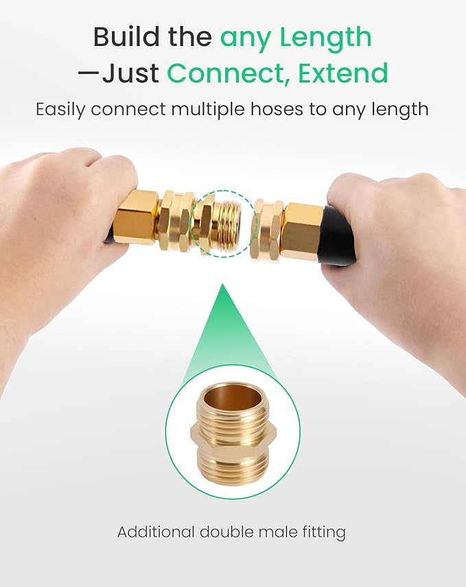 Cesun Short Garden Hose 3 feet, Small Metal Leader Hose, Drinking Water Hose - Image 4