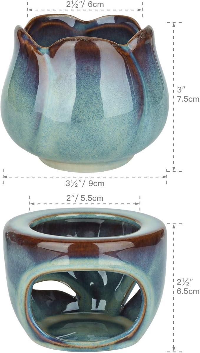 ComSaf Wax Melt Burners Essential Oil Burner Set of 2, Aromatherapy Aroma - Image 5