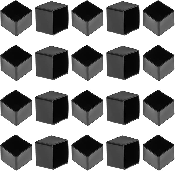 10Pcs 1" Square Chair Leg Caps, 25 x 25mm by Bonsicoky