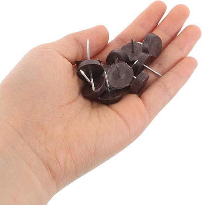 100pcs Brown Plastic Nail-on Furniture Feet Levelers Anti-Slip Floor Protectors - Image 4