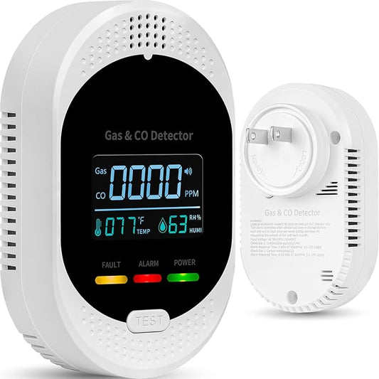 4-in-1 Carbon Monoxide Detectors, Plug in Combustible Gas Detector, Natural Gas by Securityelite