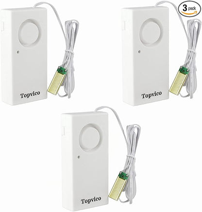 Topvico Water Leak Sensor Detector Flood Alarm by MakeLifeSaferandSmarterEnjoyPeaceofMind