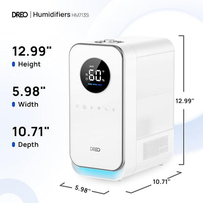 DREO Humidifiers for Bedroom, Top-filled Smart Quiet Cool Mist Humidifier for - Image 9