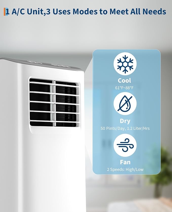 GarveeHome Portable Air Conditioner, 8000 BTU - Image 5