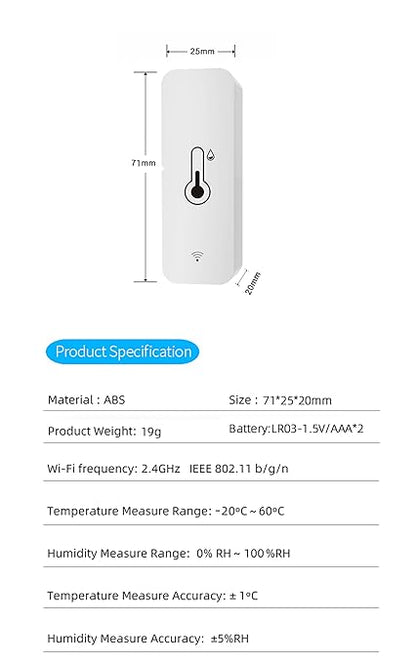 4-Pack WiFi Temperature Humidity Sensor: Indoor Thermometer Hygrometer - Image 8