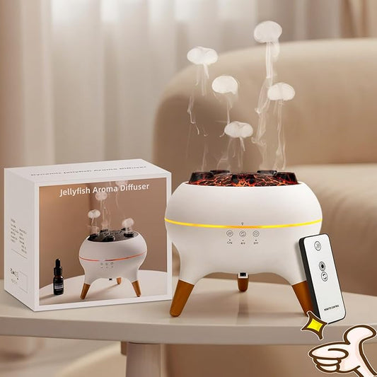 Jellyfish Diffuser, 0.66gal Remote Control 7 Colors LED Lights, Easy Clean & by Unknown