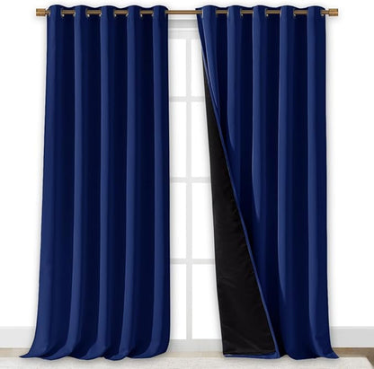 NICETOWN Full Shading Curtains for Windows, Royal Blue, 70 inches W x 95 inches - Image 2