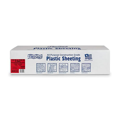 Film-Gard 626031 Construction Plastic Sheeting 10' Width X 100' Length X 6 mil by Film-GardPlasticSheeting