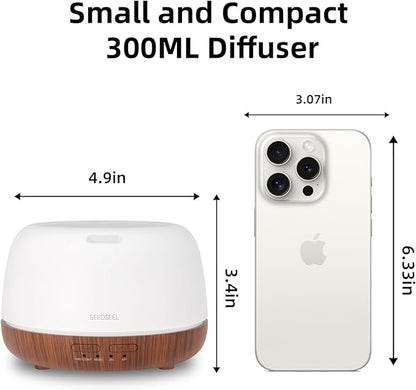 300ML Essential Oil Diffuser, Mini Aromatherapy Diffuser - Image 2