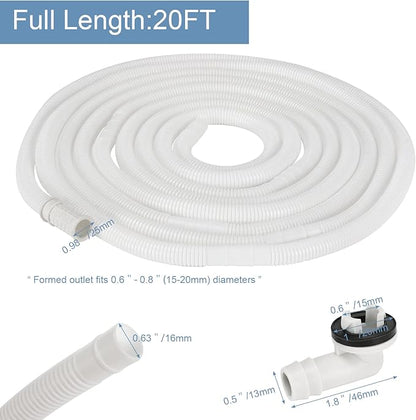 HOXHA 20 Ft Air Conditioner Drain Hose Kit Plastic Tubing - Image 2