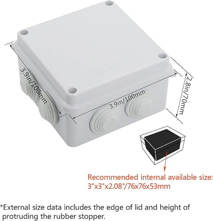 LeMotech ABS Plastic Dustproof Waterproof IP65 Junction Box Universal - Image 2