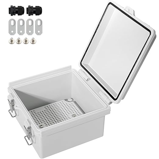 MAKERELE Small Electrical Junction Box Outdoor Weatherproof Gray Shell and IP67 by MAKERELE