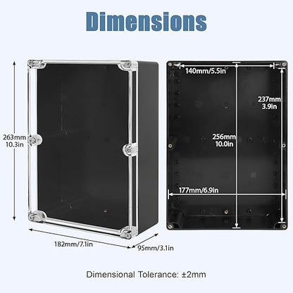 LeMotech Electrical Box Clear Cover Project Box IP65 Waterproof Junction Box - Image 2