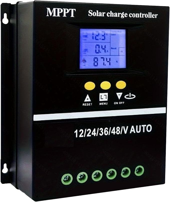 100A MPPT Solar Charge Controller, 12/24/36/48V, LCD Display, Dual USB - Image 2