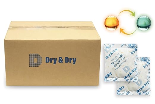 Dry & Dry 50 Gram Orange Indicating Silica Gel Packets Desiccants by DryDry