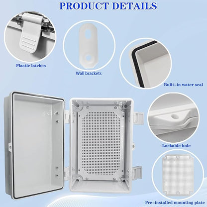 Waterproof Electrical Box Dustproof Junction Box Weatherproof IP67 ABS Plastic - Image 3