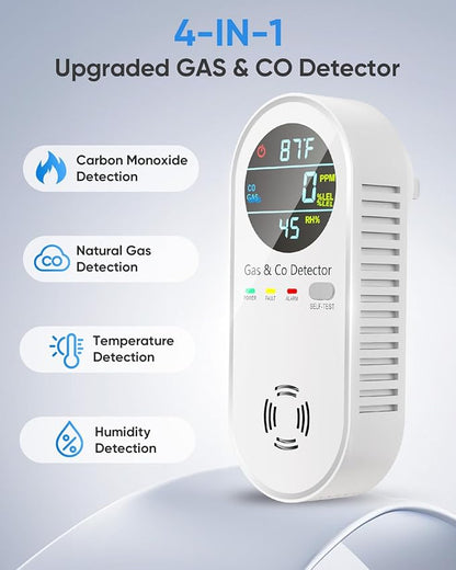 Carbon Monoxide Detectors & Natural Gas Detector, 4-in-1 Carbon Monoxide - Image 2