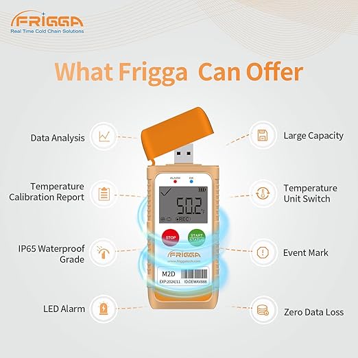 Frigga M2D 10Pack Reusable Temperature Data Logger Multi-Use USB Digital - Image 7